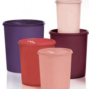 Tupperware Stacking Servalier Canister Container Set
